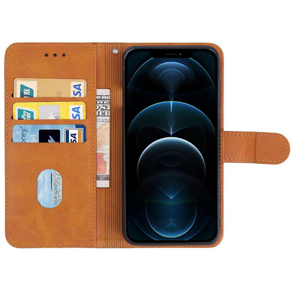 Læder Telefon Cover Til iPhone 12 Pro Max Brown
