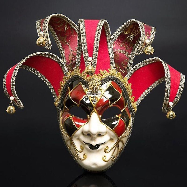 Halloween Party Carnival Mask, Italia Venezia Masquerade Christmas Cosplay Mask Red