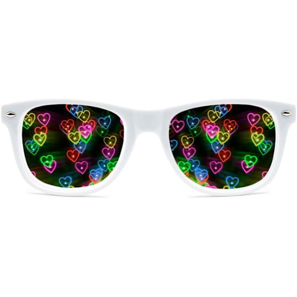Ultimate Diffraction Briller - 3D Regnbue Hjerte Effekt