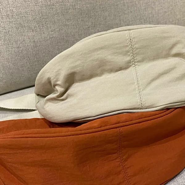Crescent-veske for kvinner og menn, liten skulderveske med halvmåneform Orange