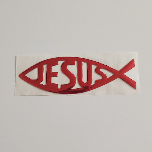 Christian Fish Symbol for Car Jesus Fish Car Emblem,Metal Christian Decals Crafts Fish Decal