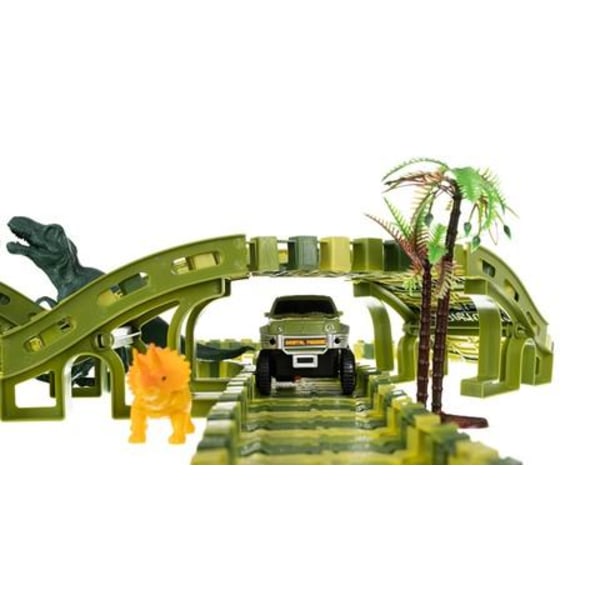Stor bilbane til børn - Dinosaur Green