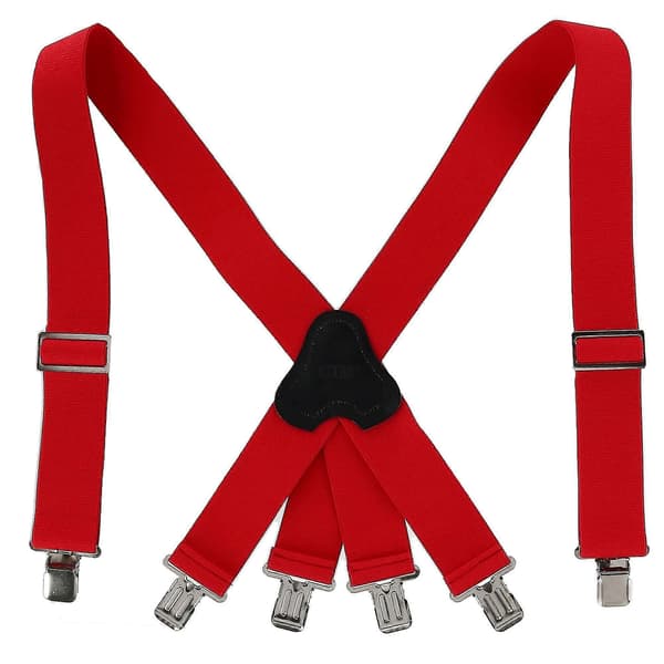CTM Elastiske brannmannsseler med klipsfeste, 5 cm (menn) Black one size