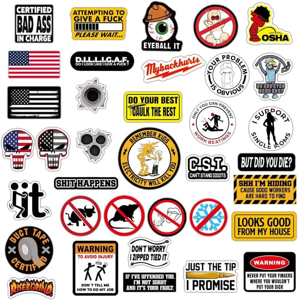 150 Stickers for Adults - Funny Stickers, Practical Memes, Vinyl, Waterproof Decals
