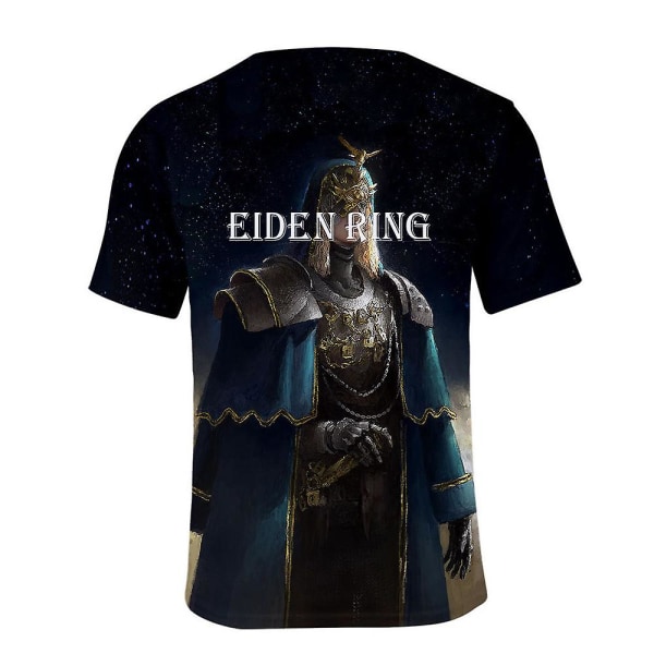 Elden Ring Menn Kvinner Trykt Crew Neck Kortermet T-skjorte Tee Topper A 2XL