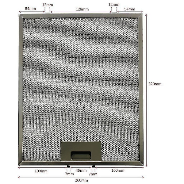 Opgraderet 3 X Servis Universal 320 X 260 Mm Metal Kogepladeemhætte Fedtfilter