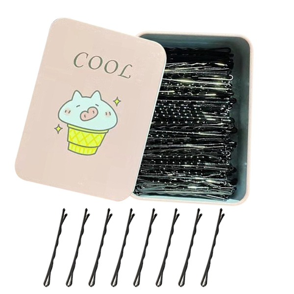200 st Clip Mini Portable Med Box Styling Tool För Kvinnor Flickor Metall Bobby Pin
