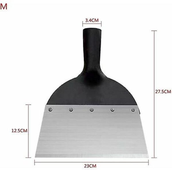 Hagespade i stål for rengjøring av hage - Multifunksjonell flat spade for luking
