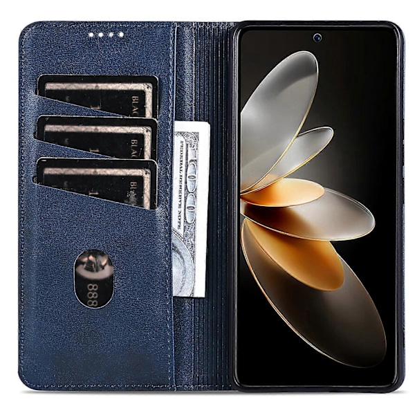 För Oppo Find X8 Pro 5G Fodral Nappa Textur PU Läder Plånbok Telefonfodral Brown