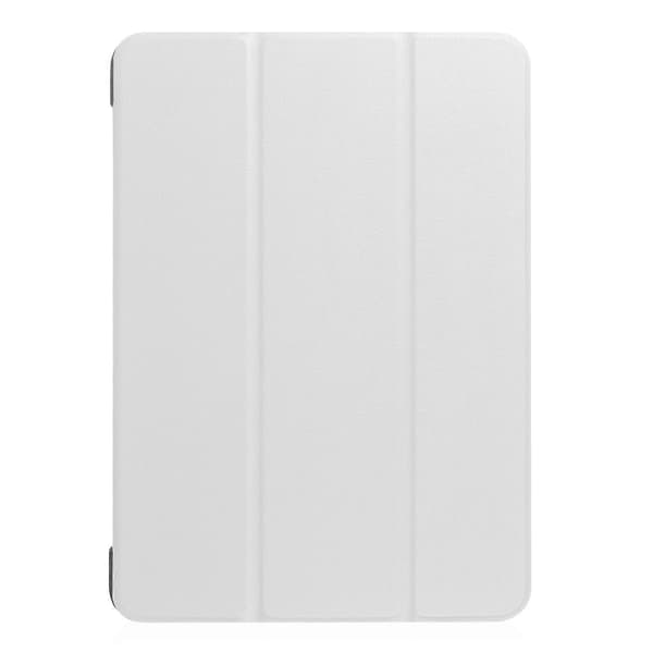 Tri-fold stativ letvægts fuld beskyttelse smart læder tablet cover til iPad 9.7 (2018) 9.7 (2017) White White