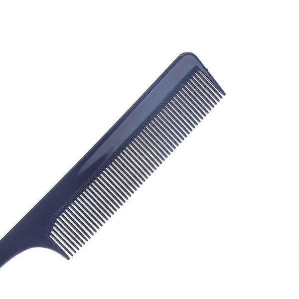Sort spidskam til frisører 20 cm plast professionel stylingkontrol og præcis sektionering
