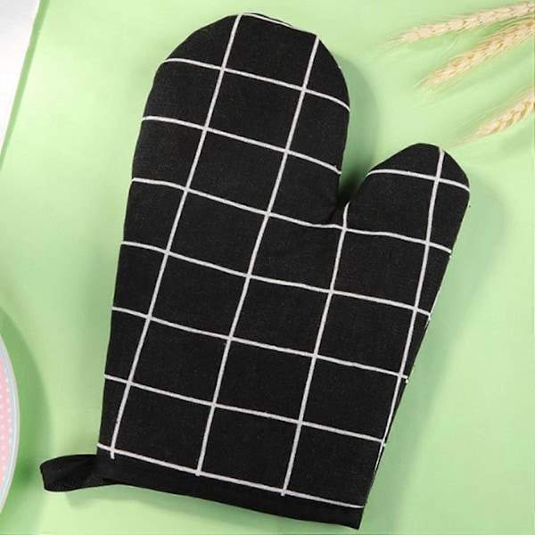 Gant Four Professionnel Noir Gant de Cuisine Gants de Four Oven Gloves Gant Isolant Four Mitaine Four Rsistants la Chaleur Gants de Four en Coton Dou style729