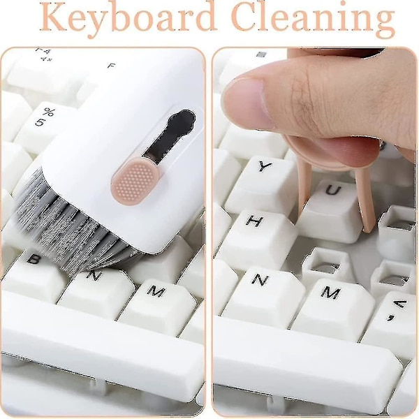 7-i-1 Electronics Cleaner Kit - Keyboard Cleaner Kit Bærbart multifunktionelt rengøringsværktøj til pc-skærm/øretelefon/mobiltelefon/laptop/computer/bluetoo