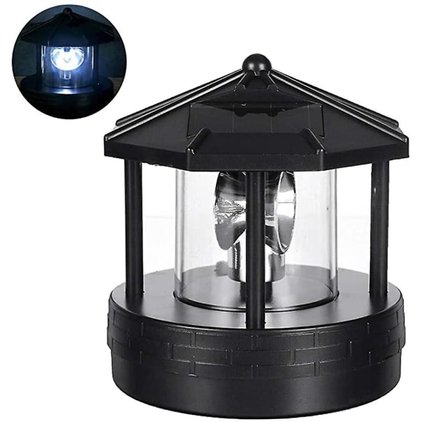 Solar Led Rotating Lighthouse Light Garden Yard Gräsmatta Lampbelysning för utomhus H