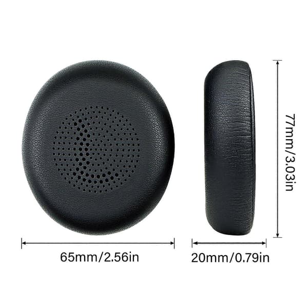 Erstatningsørepuder til Evolve2 40 (40UC 40MS) Evolve2 65 (65MS 65UC USB-hovedtelefoner Proteinlæder Svamp Ørepuder Sort Black