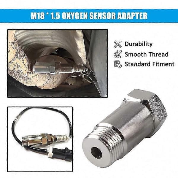 2 stk M18x1.5 O2 Sensor Avstandsforlenger Adaptersett for Utslipp