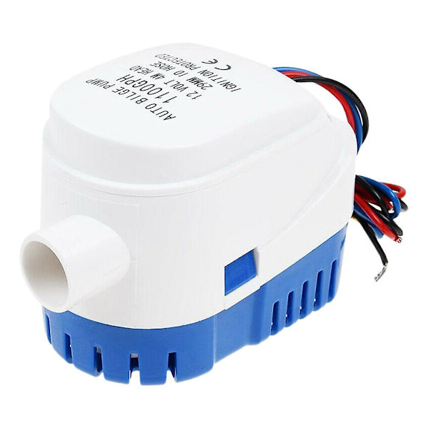 12v 1100gph marinebåt automatisk lensevannspumpe Rv automatisk nedsenkbar pumpe White  blue