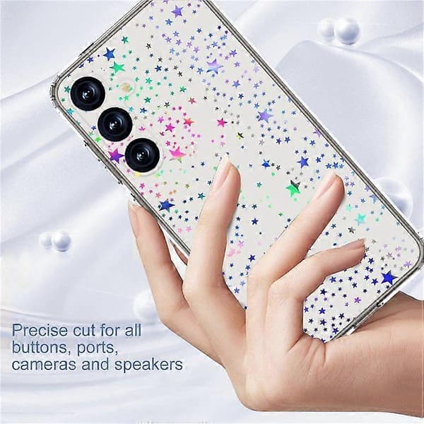För Samsung Galaxy S25+(Plus) Mobilskal IMD Mönstertryck PC TPU Mobilskydd Laser Star