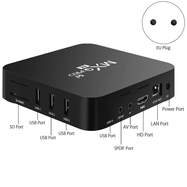 til Android Tv Box, 4k Hdr Streaming Media Player, 4gb Ram 32gb Rom Allwinner H3 -core Smart Tv Box