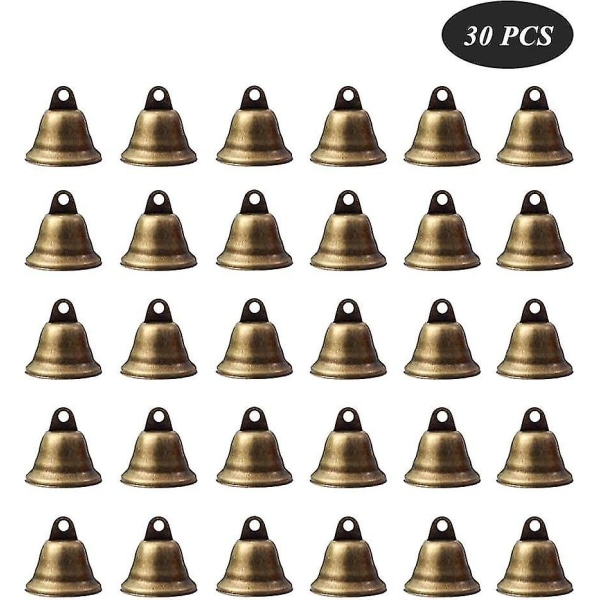 30 stykker liten vintage bronse håndklokke Vintage Bells Vintage bronse jingle Bells Vintage bronse Bells Mini håndklokke Bronse Bell Håndlaget liten bel