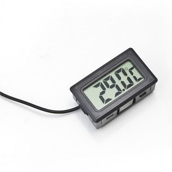 Digitaalinen LCD-lämpömittari vedenpitävällä anturilla black