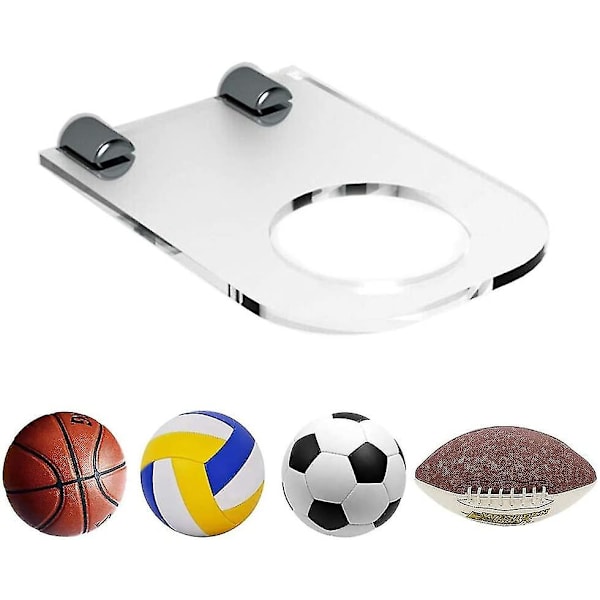 2-pack Ball Holder Display Stativ, Akryl Veggmontert Ball Hanger Oppbevaringsstativ