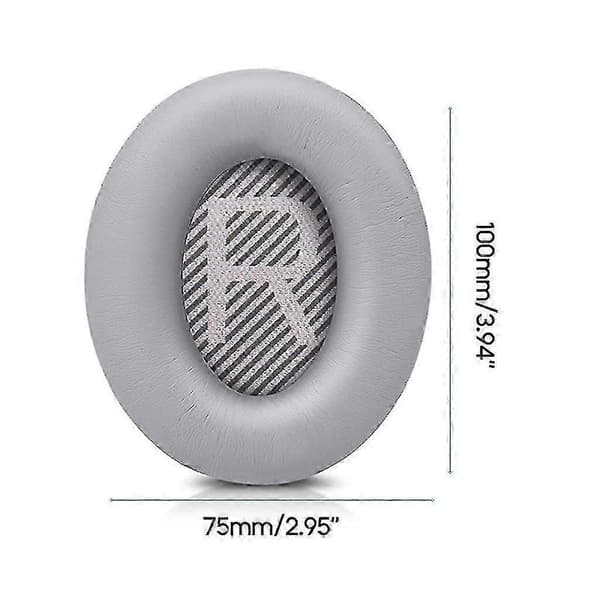 Bose QC35/QC35II Erstatningsøreputer og Hodebåndpute, Myke Svamptilbehør Gray