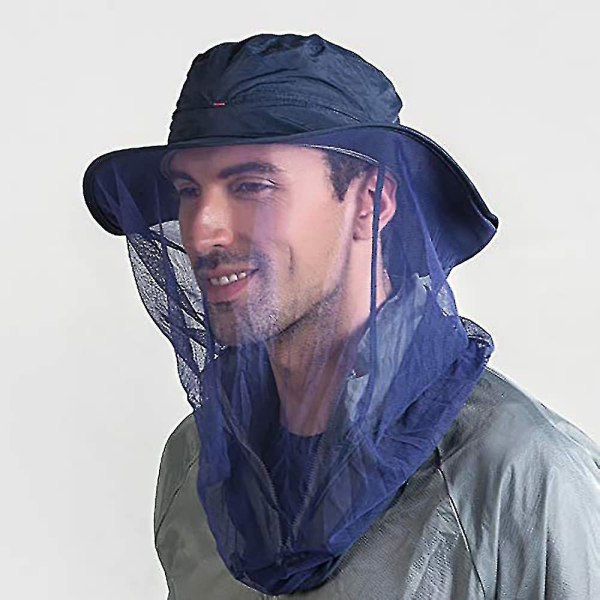 Hode Nettlue Birøkt Birøkter Bie Slørlue Jakt Netting Mesh Hood Cap Bie Keeper Royal blue