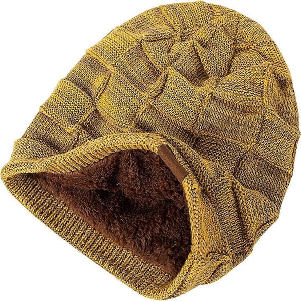 Beanielue for menn og kvinner, vintervarme luer, strikket baggy tykk skull cap