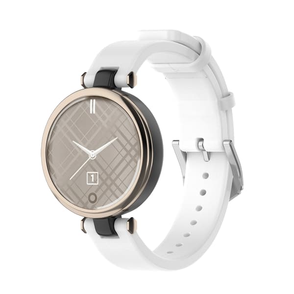 Garmin Lily Hvid Læderrem Svart
