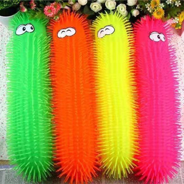 Pinch Caterpillars Ball Lekebord Bærbar Blinkende LED Interaktivt Fest Spill Random Color 33CM