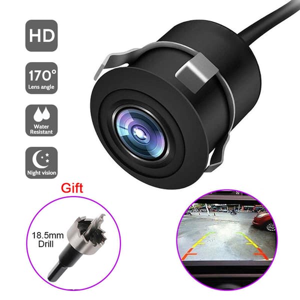 1080P Backup-kamera Universal Flushs Mount Reverse Rear Front Side View Camera För Bilar Fungerar Med Skärmar