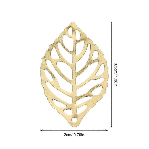 100 st legerade genombrutna trädblad för DIY-hantverk (gyllene) Golden