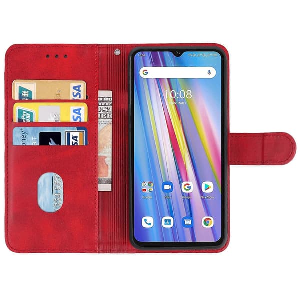 UMIDIGI A11 Nahkainen puhelinkotelo Red