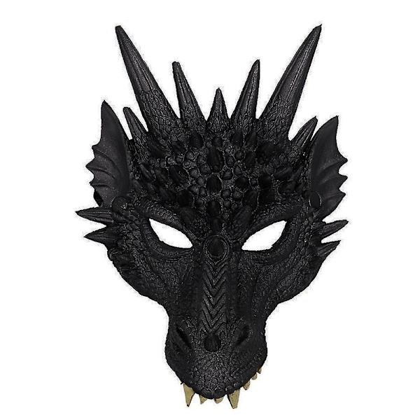 Cosplay-lohikäärmemaski, karnevaaliasu, naamiaiset, karnevaaliasu Black