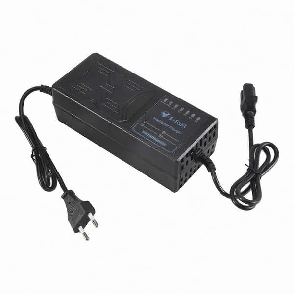 EV-lader 60V 20AH med 7 LED-indikatorer Strømovervåking Lekkasjebeskyttelse Full puls EU-plugg