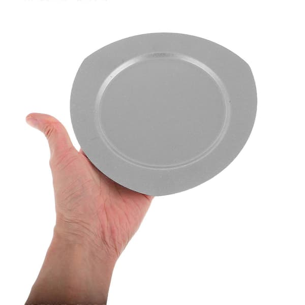 Serveringsfad i sølvfarvet rustfrit stål til opbevaring, vintage design 17.70X17.70X1.70CM Silver
