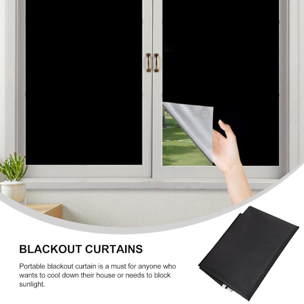 Blackout rullegardin selvklæbende blackout gardin bærbar blackout gardin til soveværelse