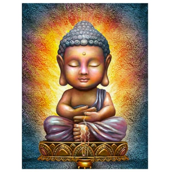 30x40 cm Diamantmaleri-sæt, Buddha (Stil 24)