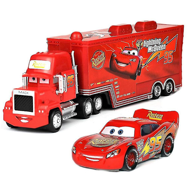 Autot 2 3 Elokuva McQueen Kuningas Chick Hicks Mack Truck Uncle Truck Set Lapsille Pojille Syntymäpäivälahjat Mcqueen