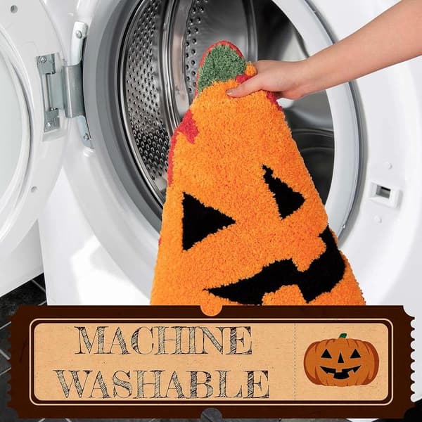 40*60cm Halloween Baderomsmatte Høst Gresskar Sklisikker Søt Baderomsmatte