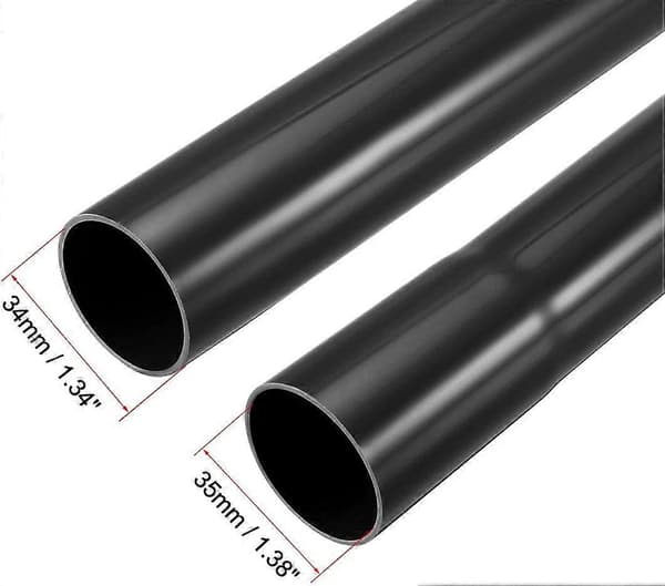 Förlängningsrör 35 mm plastslang 45 cm längd förläng dammsugartillbehör svart svart