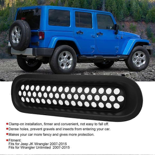 7 stk. Clip-On Frontgitterindsatser passer til Jeep JK Wrangler 2007-2015