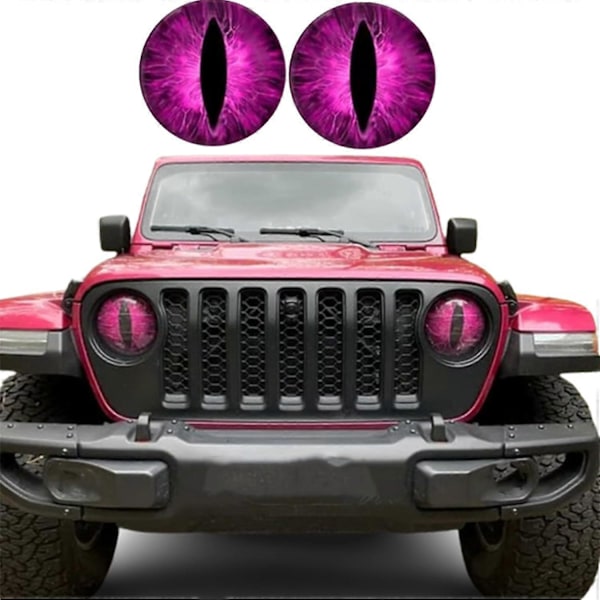 Beast Eyes Frontlykter Dekaler Par, 3D Stereo Øyne Frontlykt Klistremerker, Bil Karosseri Vindu Bumper Dekor Klistremerker, Morsomme Dekaler for Lastebil Bil Style 9