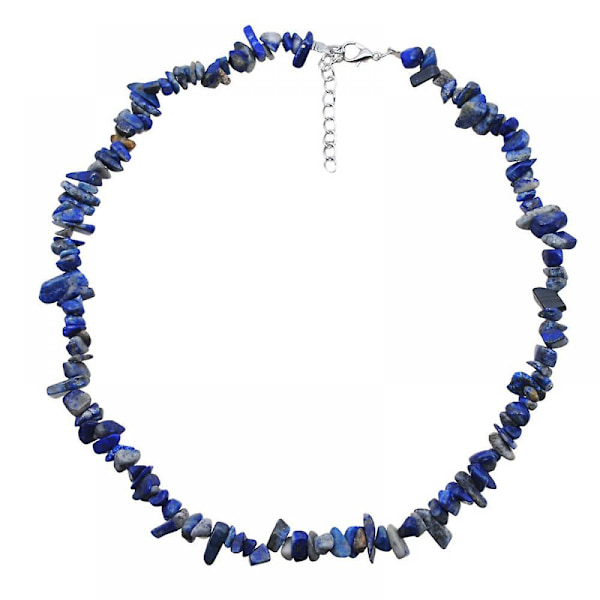 Moderne Naturlige Ædelsten Krystal Healing Chip Choker Poleret Chakra Sten Perler Halskæde til Kvinder Piger Blå Smykker