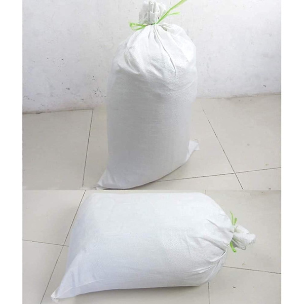 10 kpl kivikassi, valkoiset kudotut pussit 60x100 cm, suurikapasiteettinen kivikassi, logistiikkaan ja kuljetuksiin, rakennusmateriaaleihin tai puutarhajätteisiin