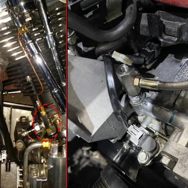 1/8 NPT Oliestrykssensor T-adapter Fitting Oliestryksswitch Måler Turbo Tilførselsledning Slangeforbinder Rustfrit Stål