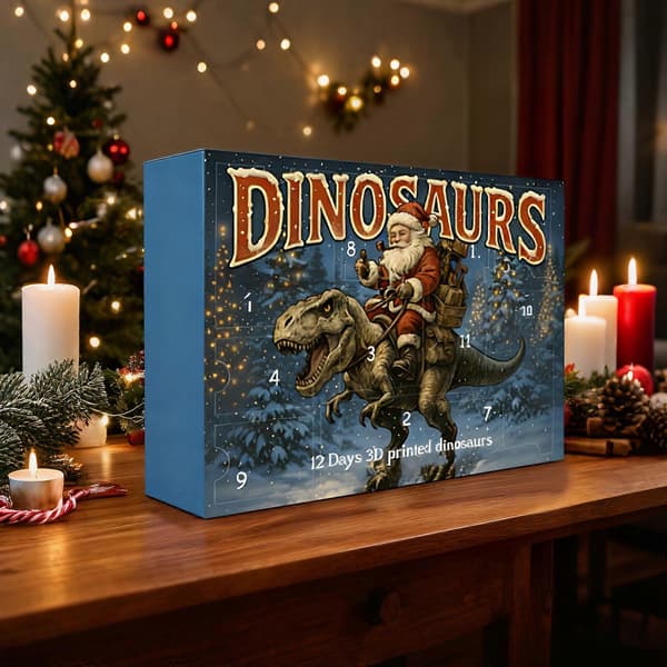 3D 12 stk julegave adventskalender dinosaurleke for barn