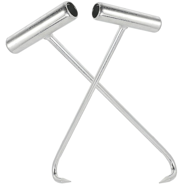 2 st Xtool Brunnsluckor Lyftkrokar Lyftkrok Dörrlyftkrok Brunnslock Lyftkrok Avloppstäck Lyftkrokar Avloppslucka Krok