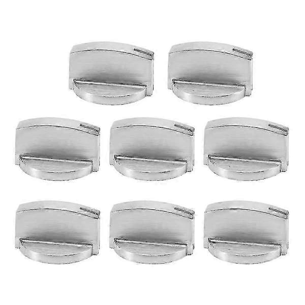 8 stk. Metall 8 mm Universal Gasskomfyr Kontrollknapper Adaptere Ovnsbryter Matlagingskontroll Låser Gassstopper